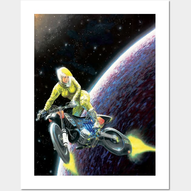 Space Girl Motocross Wall Art by soul-T